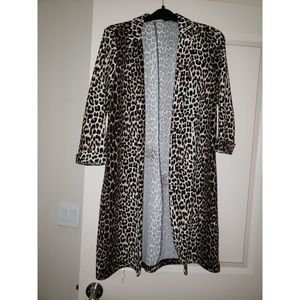 Long cheetah blazer